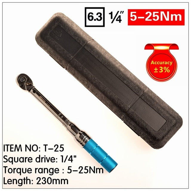 1/4Inch 1-25Nm Click Adjustable Torque Wrench Repair Tools