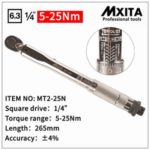 1/4Inch 1-25Nm Click Adjustable Torque Wrench Repair Tools