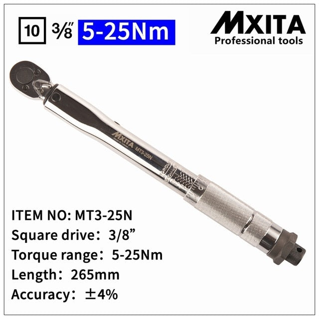 1/4Inch 1-25Nm Click Adjustable Torque Wrench Repair Tools