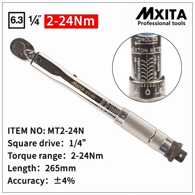 1/4Inch 1-25Nm Click Adjustable Torque Wrench Repair Tools