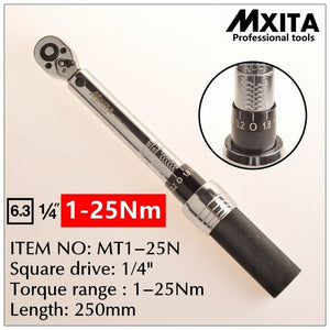 1/4Inch 1-25Nm Click Adjustable Torque Wrench Repair Tools